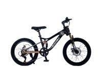 Vélo de montagne à suspension 20/24 pouces avec cadre en acier, 7/21 vitesses, fourche à double suspension