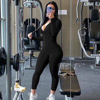 Combinaison de sport de style nouveau pour femme, vêtements de yoga, vêtements de sport, combinaison courte de sport à manches longues, ensembles de yoga fitness