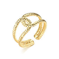 Anillo de Acero Inoxidable Plateado Dorado con Incrustaciones de Diamantes de Imitación en Varias Filas para Hombre y Mujer, Regalo de Aniversario de Bodas para Parejas