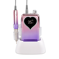 Machine à ongles professionnelle en forme de cœur, 35000 tr/min, couleur dégradée, portable et silencieuse, avec poignée sans balais pour bureau
