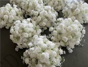 Boule de fleurs d'hortensia rose artificielle blanche EG-WB01 Décoration de <span class=keywords><strong>salle</strong></span> de mariage Tables de <span class=keywords><strong>salle</strong></span> Centres de table et décorations - Product Image 6