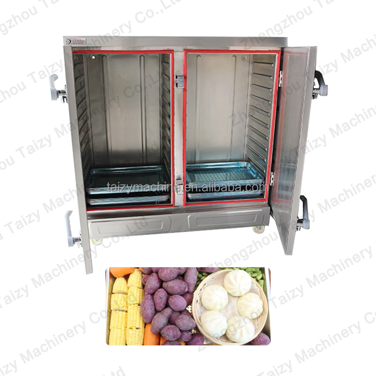 Коммерческий газовый отпариватель для пищевых продуктов, двойная дверь, коммерческий паровой шкаф