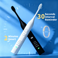 Brosse à dents électrique intelligente personnalisée avec logo OEM, 4 modes de nettoyage, avec poils Dupont, brosse à dents sonique pour marque