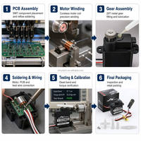 Moteur servo numérique HV sans noyau DC à engrenages métalliques micro JX KST X12-508 V8.0 6.2Kgf.cm 0.07sec 7.4v pour pièces d'avion RC