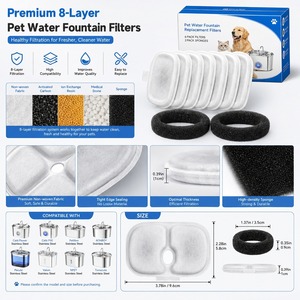 Filtre de remplacement pour <span class=keywords><strong>fontaine</strong></span> à <span class=keywords><strong>eau</strong></span> intelligente pour chat, charbon actif en coque de noix de coco, avec 10 pièces - Product Image 5