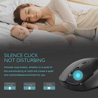 M107 OEM USB 2.4G dan BT Dual Mode Gaming Mouse Bertenaga Baterai 3D Ergonomis Mouse Optik untuk Komputer Laptop