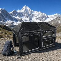 Tente de camping gonflable à deux étages pour le voyage et la randonnée en plein air, avec conception à colonnes d'air stabilisées et rangement facile