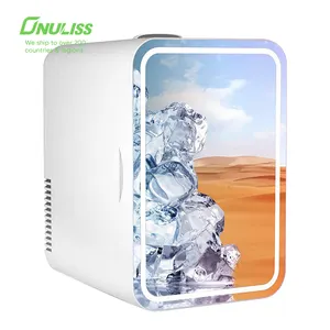 ตู้เย็นมินิ8L 10L ความจุแบบพกพาที่เงียบสงบเอซีไฟฟ้ากระแสตรงตู้เย็นมินิตู้เย็นที่อบอุ่น