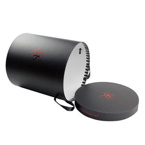 Cajas de flores redondas con asa de cuero personalizada para arreglo de flores, ramos de flores, regalo, moda portátil, diseño Unisex reciclable - Product Image 4