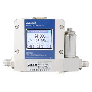 מד זרימת מסה קוריאוליס חדש ACCU עם צג LCD בעל שטח משתנה, תומך במדידת גז או אוויר לפי דרישות יצרן (OEM), דיוק של +/-0.5%, 40 גרם/שעה~1000 קילוגרם/שעה - Product Image 5