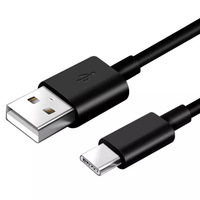 Kabel Data tipe-c, kabel Data untuk pengisian cepat 3A, kepala tunggal ponsel USB ke tipe-c, pelindung kepang