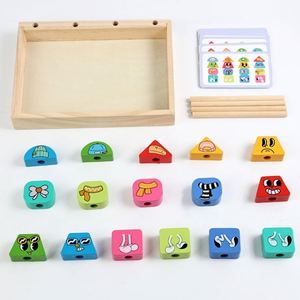 Jouets de motricité fine, cadeaux Montessori, thème sirène, jouet en bois à empiler et à trier, blocs de formes assorties pour les tout-petits, filles et garçons - Product Image 6