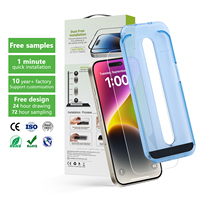 Premium vente en gros vente chaude 2 paquets 9H Transparent HD facile applicateur écran en verre trempé pour IPhone 16 Pro Max protecteur
