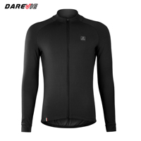 Maillot de cyclisme Darevie Winter Custom Thermal à double couche, manches longues, respirant, sublimation, évacuation de l'humidité, vêtements de vélo