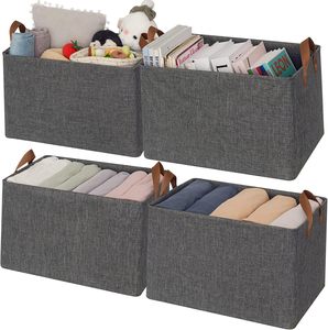 Organizador de Ropa Plegable de Tela con Asa y Diseño de Cajones para Jeans o Ropa, para Dormitorio o Sala de Estar - Product Image 1