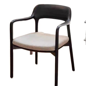 <span class=keywords><strong>Chaise</strong></span> de négociation et de salle à manger de <span class=keywords><strong>style</strong></span> <span class=keywords><strong>nordique</strong></span> pour hôtel, avec assise et accoudoirs rembourrés en lin, en bois massif de frêne blanc, design soigné - Product Image 4