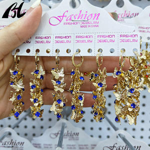 Длинные серьги с разноцветным каменным узором в виде бабочки, Прямая продажа с фабрики, несколько стилей на выбор - Product Image 4