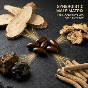 Cápsula de Gel Suave Cuatro en Uno Premium para Hombres Adultos |   Tongkat Ali + Maca + Shilajit + Ashwagandha, Suplemento Energético Vegetariano, GMP - Product Image 2