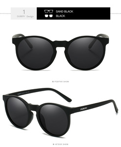 DUBERY D225, nuevas gafas de sol de moda con logotipo personalizado, gafas de sol polarizadas con revestimiento de espejo redondo, marco de PC, lentes Tac para conducción deportiva directa - Product Image 6