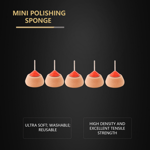 SPTA Mini Kit de Tampons de Polissage 5 Pièces T140 Coupe Intense Durable Haute Efficacité Éponges Plates <span class=keywords><strong>Orange</strong></span> pour le Detailing Automobile sur Petites Zones - Product Image 2