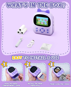 AIMO Nuevas llegadas P01 Shoot Camera Cámaras digitales para niños 2,4 "Ips Hd Portable Fun Fast Instant Printing <span class=keywords><strong>Camara</strong></span> con tarjeta SD de 32G - Product Image 4