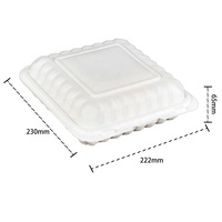 Boîte à lunch jetable blanche de 40 oz, 2 ou 3 compartiments, micro-ondable, en plastique PP MFPP, conteneur alimentaire à emporter avec couvercle