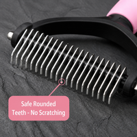 Ensemble de brosses de toilettage pour animaux de compagnie en plastique 3 en 1, sûr, portable, facile à utiliser, avec des outils de démêlage et d'élimination des poils pour chats et chiens