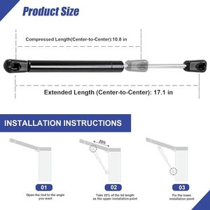 Vérin à gaz cylindrique en acier verrouillable du fabricant 500N 600N 700N pour paire de vérins à gaz de support de coffre - Product Image 4