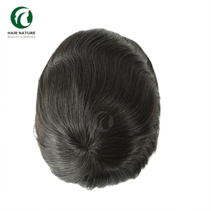 8" Silk Top Injection PU Toupee Natural Hairline Lace Front Bleached Knots Hair <strong>Wig</strong> <strong>Man</strong> - Product Image 5