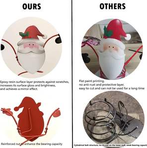 Soporte para botella de vino y vaso de muñeco de nieve para vacaciones, 1 botella de vino y <span class=keywords><strong>2</strong></span> vasos para Navidad, decoración del hogar, estante de almacenamiento de cocina, Bar - Product Image 5