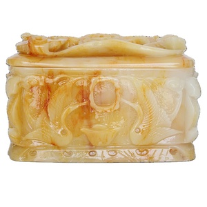 Urna Funeraria de Resina Beige Jade, Caja Funeraria <span class=keywords><strong>Sellada</strong></span> Ruyi Moldeada en una Sola Pieza - Product Image 1