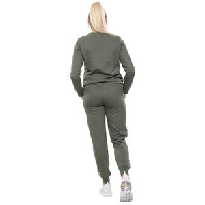 PIHA SPORTS Conjunto de chándal de poliéster/algodón con estampado personalizado para mujer, sudadera con capucha de manga larga a rayas y pantalones, trajes deportivos 2 en 1, 2 piezas - Product Image 3