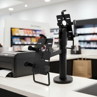 Support universel réglable à 360 degrés en acier au carbone et silicone INTOPVA pour terminaux de paiement par carte de crédit et machines TPV, prend en charge 2 TPV