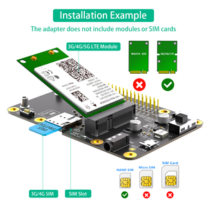 Chapeau de base 3G/4G et LTE pour carte d'ordinateur Raspberry/ Asus Tinker Board/ Samsung <span class=keywords><strong>ARTIK</strong></span> /Rock64 Media/Liber - Product Image 3