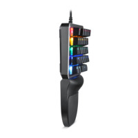 Motospeed K27 con cable RGB Arco Iris retroiluminación teclado para juegos interruptores mecánicos Multimedia una mano Mini teclados portátiles