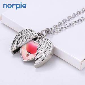 वेलेंटाइन दिवस बनाया खोला फोटो तस्वीर एन्जिल पंख लॉकेट लटकन रहने वाले स्मृति फोटो उच्च बनाने की क्रिया लॉकेट हार - Product Image 4