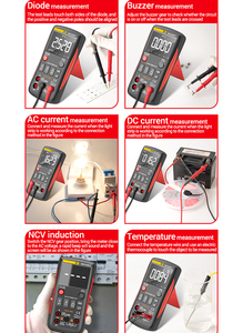 Multímetro Digital Q1 9999, Comprobador Analógico True RMS Profesional, Multímetro para Bricolaje, Transistores, Condensadores, Comprobadores NCV - Product Image 5