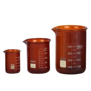 4 लैब सभी विनिर्देशों पूर्ण ऊंचाई बोरोसिलिकेट ब्राउन ग्लास बीकर - Product Image 1