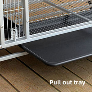 Relaxlines papağan yetiştiriciliği ferforje açık kuş kafesi paslanmaz çelik kuş kafesleri ile tekerlekler - Product Image 3