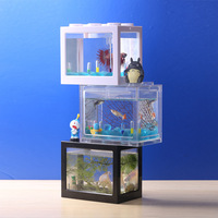 Blocs de construction écologiques empilables Creative Cube pour aquariums de poissons Betta, boules d'algues, terrariums pour araignées et fourmis