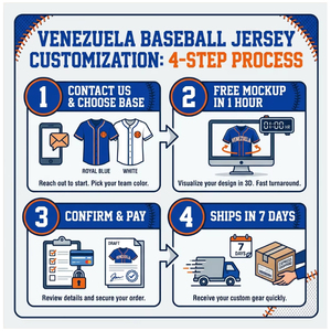 Camiseta de Béisbol Personalizada de Venezuela, Estilo Selección Nacional, con Rayas, Botones, Personalizable, Sublimada, de Malla - Product Image 4