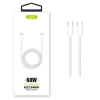 Cable de Carga Rápida y Transferencia de Datos USB-C a USB-C S&N60W de Alto Rendimiento, con Conductor de Cobre Puro TPE y Blindaje, para Teléfonos Móviles