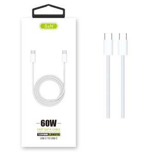 Cable de datos rápido S&N60W de alto rendimiento USB-C a USB-C para carga y transferencia de datos - Product Image 1