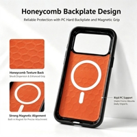 Coque de téléphone magnétique 2-en-1 avec plaque arrière en nid d'abeille pour iPhone, PC TPU antichoc, multicolore, accessoires de téléphone portable en gros