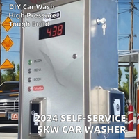 Machine de lavage de voiture en libre-service 24h entièrement automatique Lave-voiture à haute pression avec paiement par carte, billets et pièces Machine de lavage de voiture