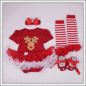 Robes pour enfants, ensembles de vêtements pour filles, design imprimé de Noël, ensembles de robes pour bébés, vente en gros en Chine - Product Image 5