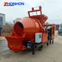 Malaxeur à béton mobile, pompe à béton variable, machine de pompage sur remorque, malaxeur à béton électrique portable JBS40