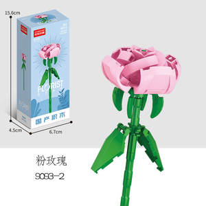 Ensembles de blocs de construction en forme de fleurs, vente chaude, <span class=keywords><strong>jouet</strong></span> pour enfant, nouveauté, blocs de construction en forme de fleurs DIY pour enfants, <span class=keywords><strong>jouet</strong></span> créatif, cadeau promotionnel - Product Image 6