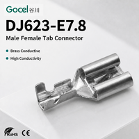 Connecteurs femelles à lame DJ623-E7.8 à déconnexion rapide, en laiton, plaqués étain, 7,8 mm, conformes CE RoHS, vente en gros et en vrac