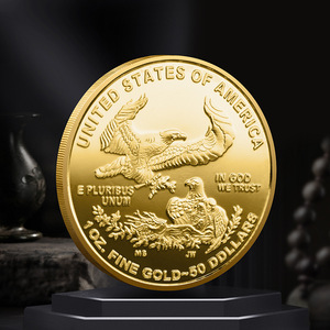 Nueva Moneda Conmemorativa de <span class=keywords><strong>la</strong></span> Estatua de <span class=keywords><strong>la</strong></span> <span class=keywords><strong>Libertad</strong></span>, Chapada en Plata y Oro, con Diseño de Águila, Artículo Coleccionable, Recuerdo, Regalo - Product Image 3